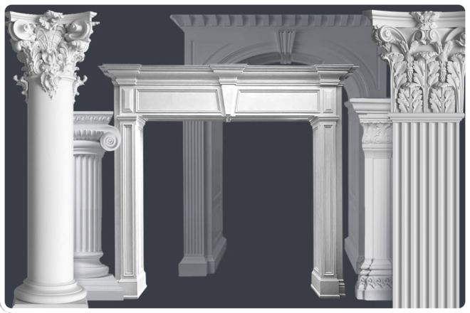 Декоративные колонны, пилястры, арки